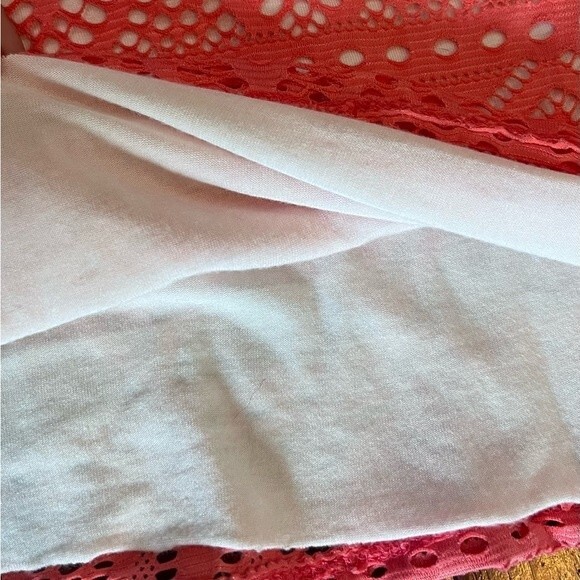 12PM by Mon Ami pink printed lace mini dress size large - Picture 5 of 7